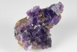 Purple, Cubic Fluorite Crystal Cluster - Berbes, Spain #183825-1